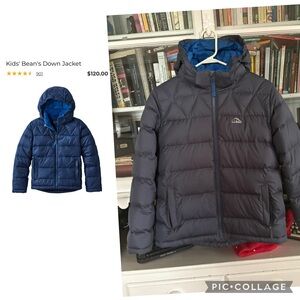 L.L. Bean Kid’s Bean’s Down Jacket- gray